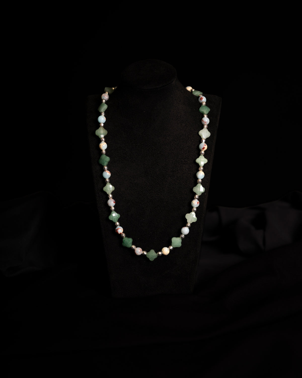Marbled Green Stone Necklace
