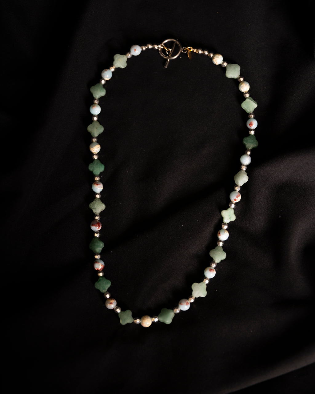Marbled Green Stone Necklace