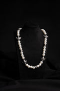 White Pearl & Grey Angel Necklace — 1 of 1