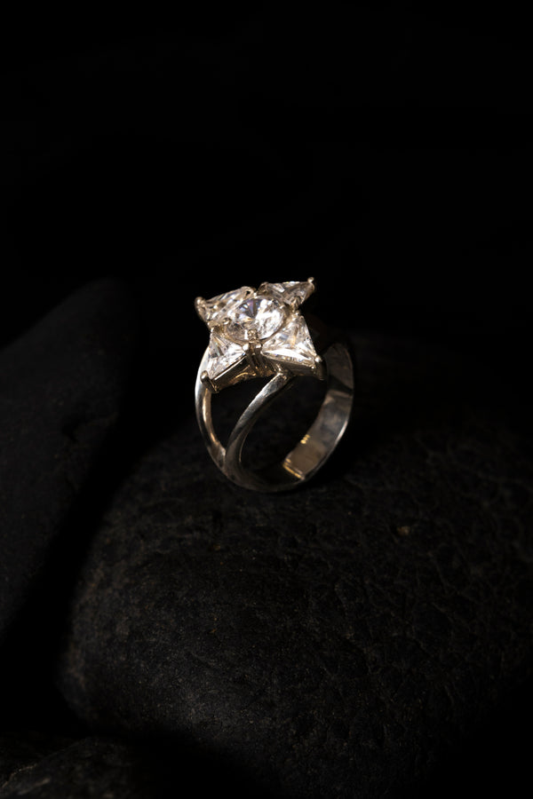 Zirconia FLower Ring