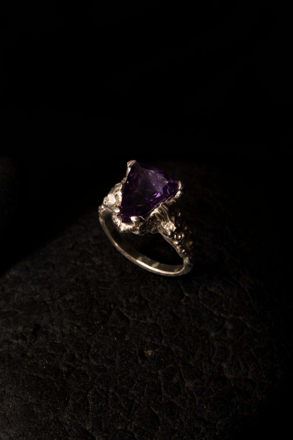 Natural Ametist Ring for Men