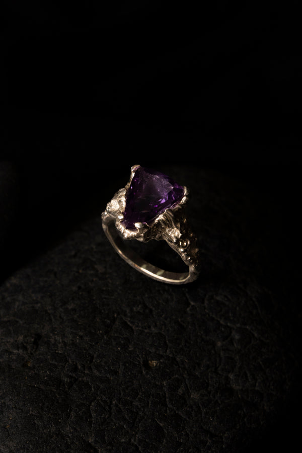 Natural Ametist Ring for Men