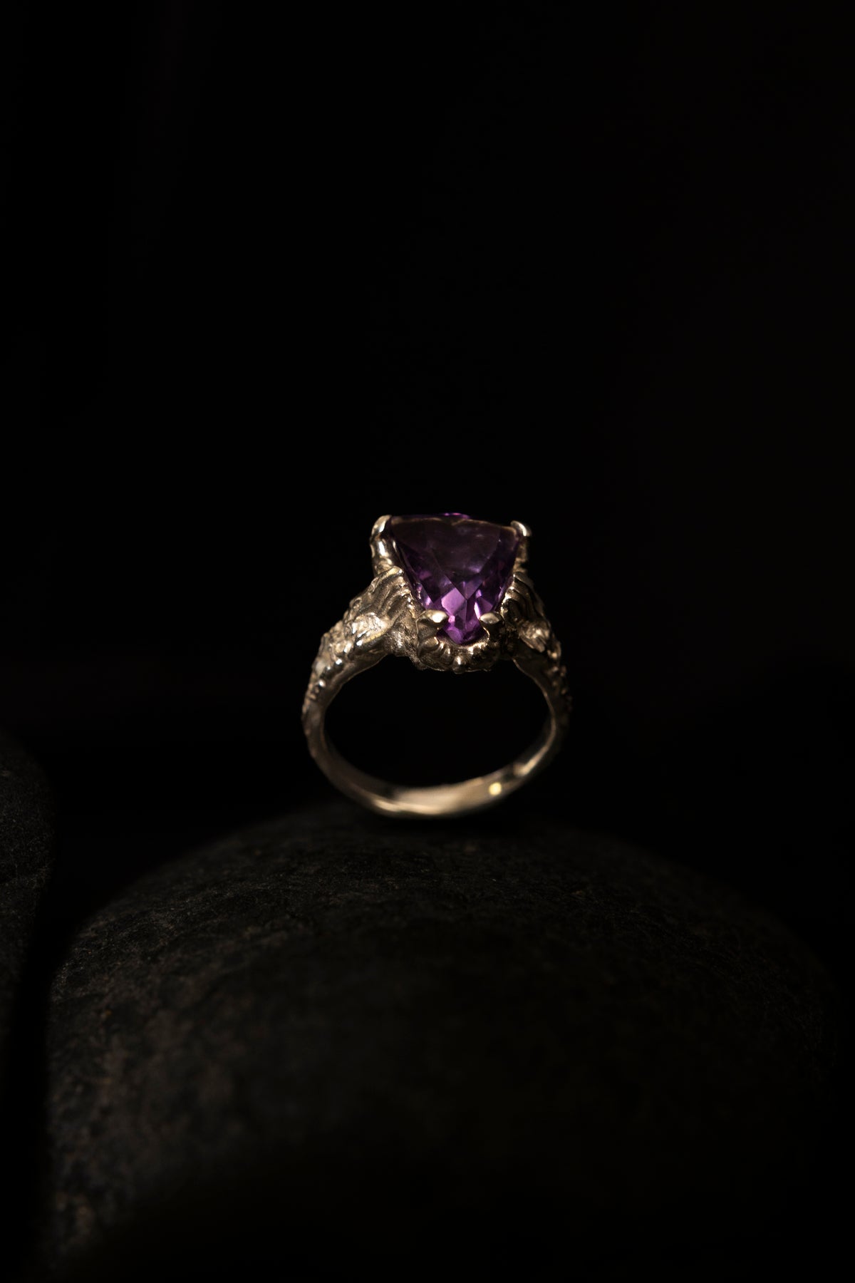 Natural Ametist Ring for Men