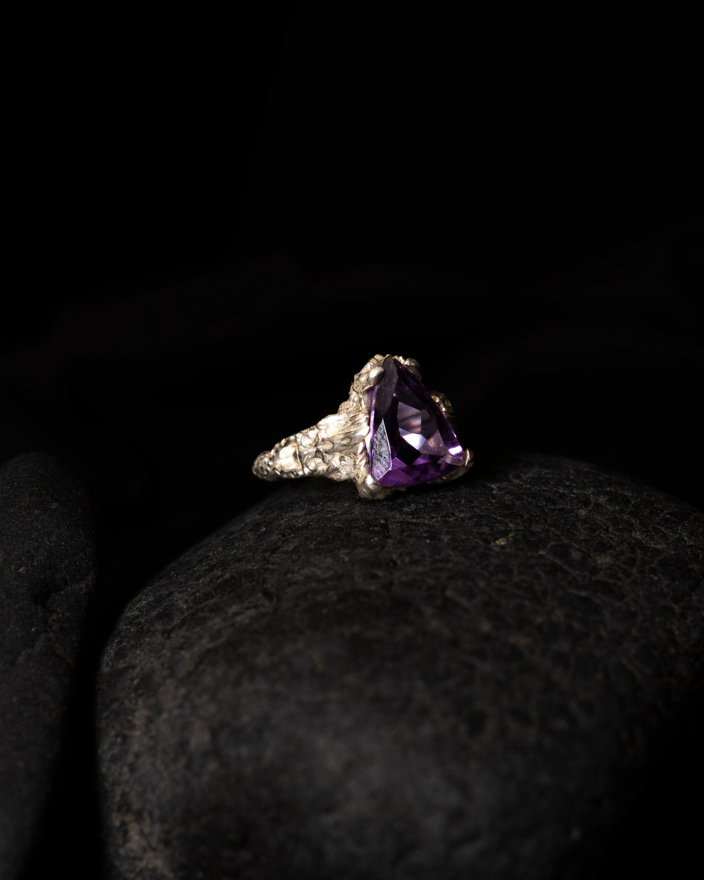 Natural Ametist Ring for Men