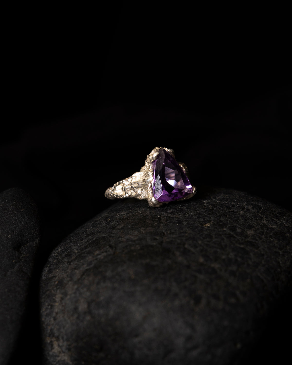 Natural Ametist Ring for Men