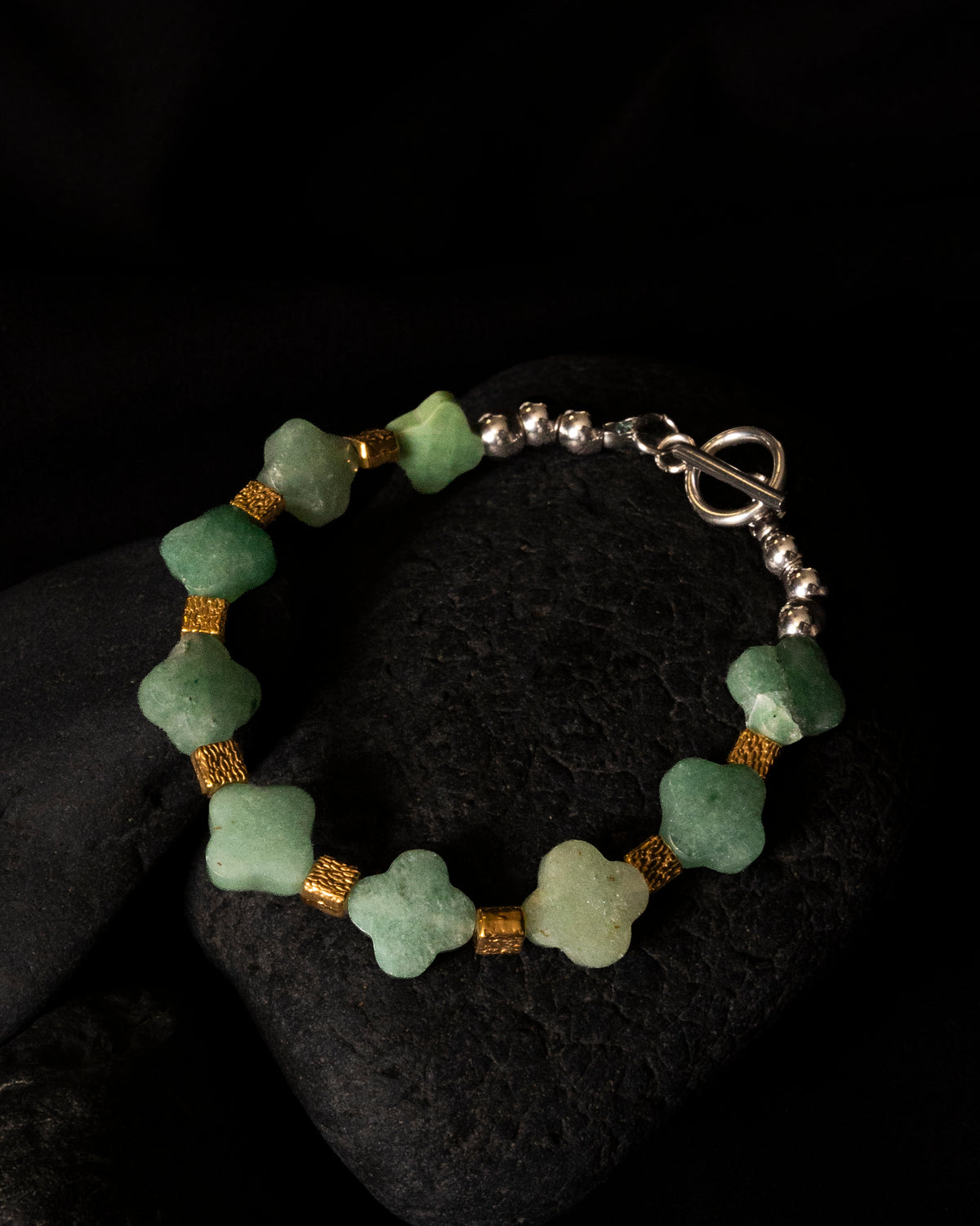 Natural Green Stone Bracelet