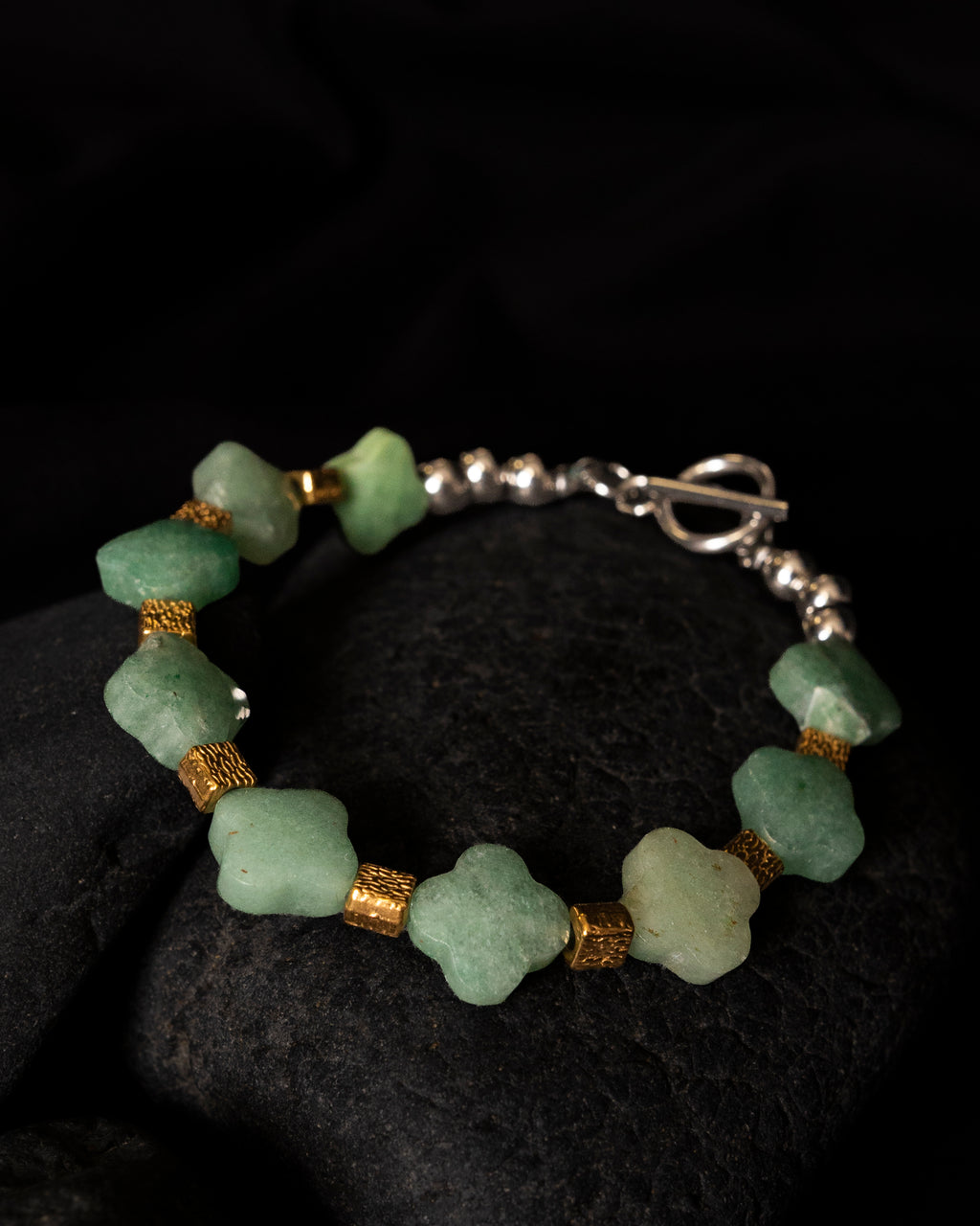 Natural Green Stone Bracelet