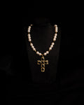 Golden Cross Pearl Necklace