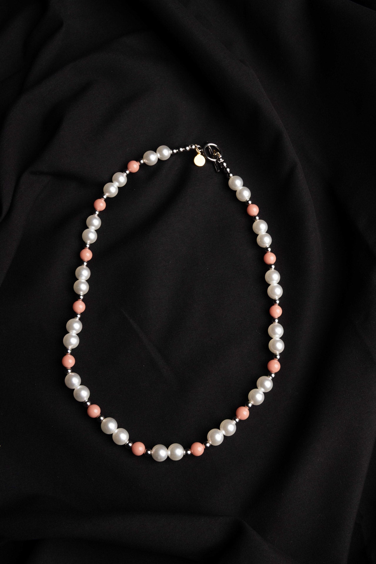 White & Pink Pearl Necklace