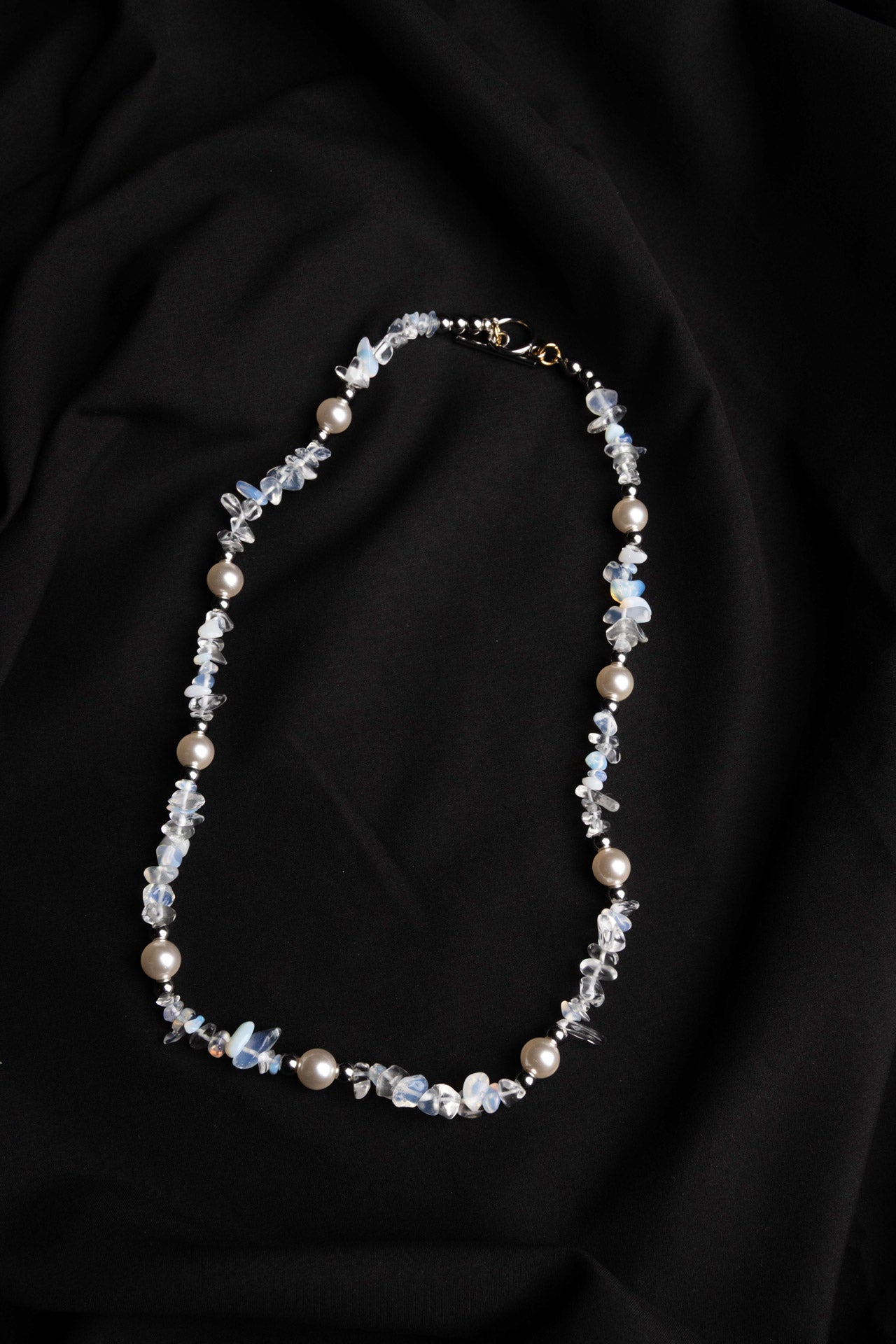Crystal & White Pearl Necklace