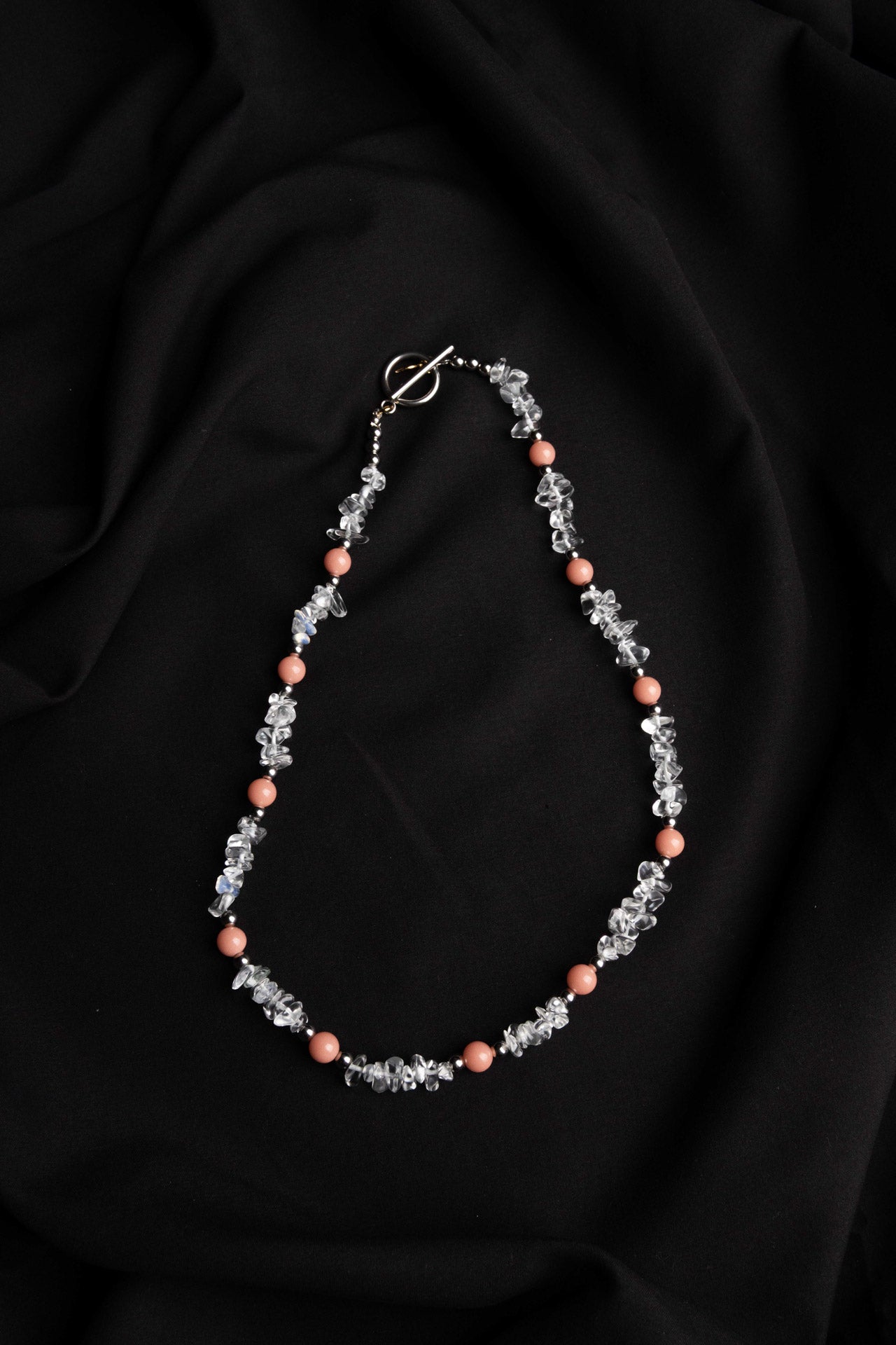 Crystal, White Pearl & Pink Bead Necklace — 1 of 1