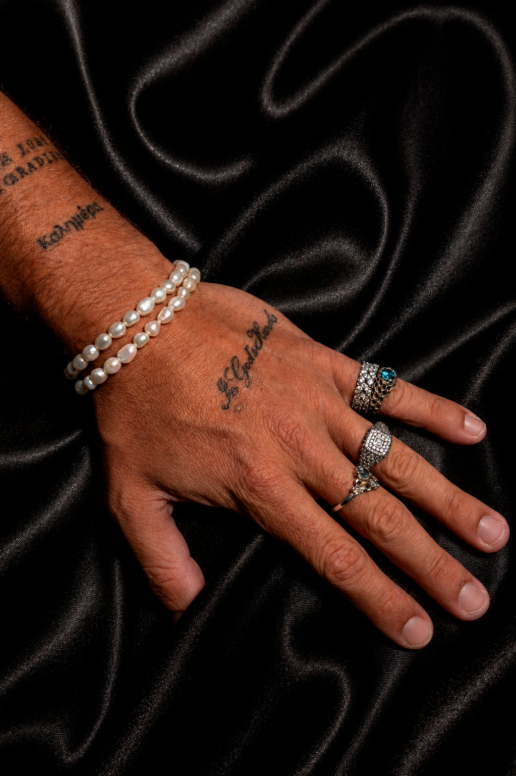 Double Pearl Bracelet for Men