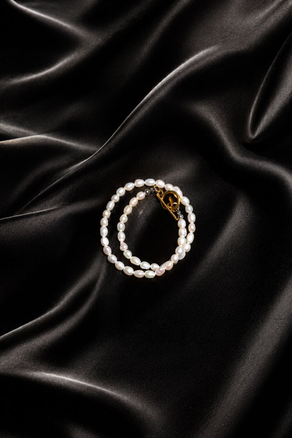 Double Pearl Bracelet for Men